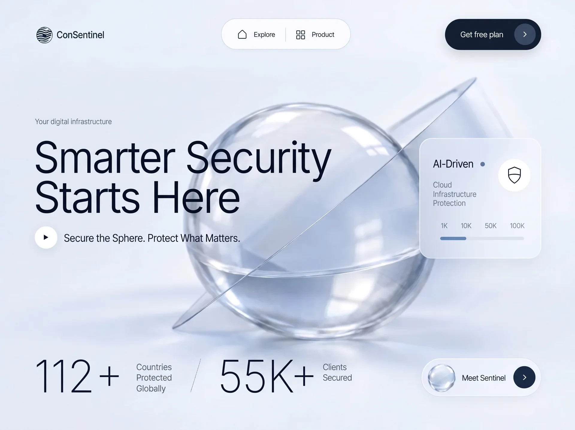 ConSentinel 网络安全首屏 效果预览